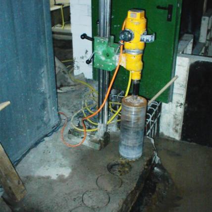 Kernbohrung Durchmesser 150mm